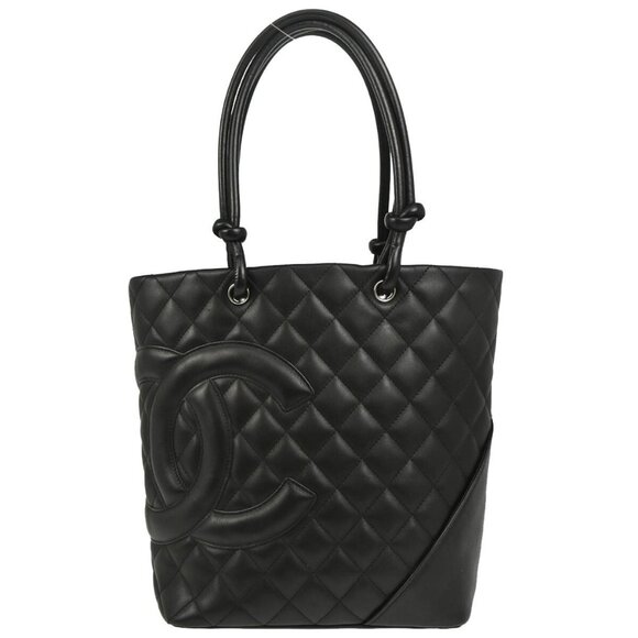 Chanel Black Calfskin Cambon Ligne Tote Handbag 176564 - Picture 1 of 10